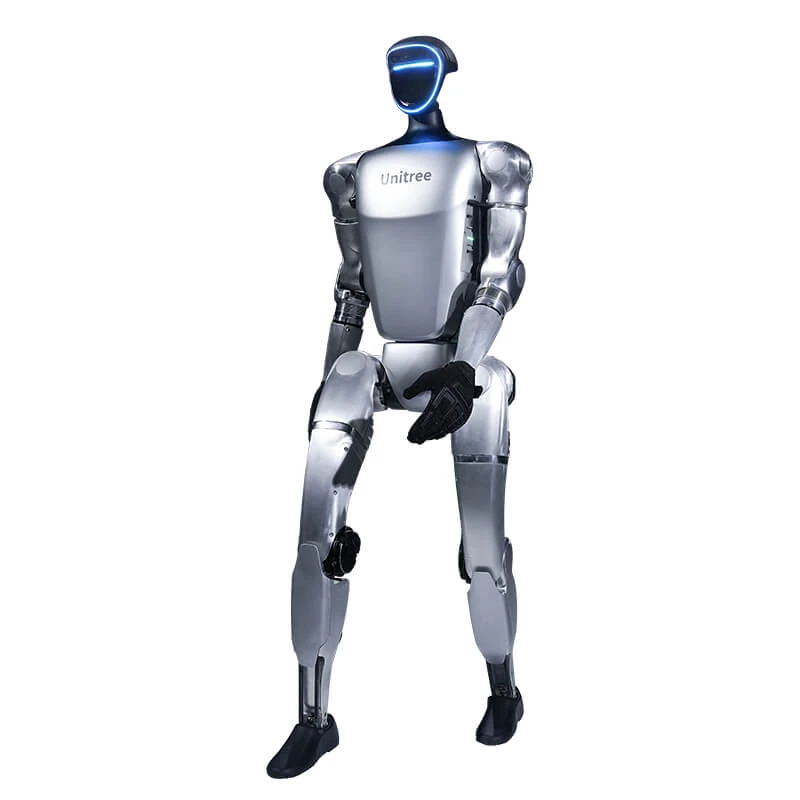 Unitree G1 — vue officielle du robot, équipements selon configuration